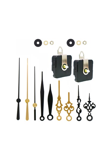 Hfambition Yeni Nesil Ev İçin 2 Adet Kumaş İşi Saat Motoru + 3 Set Metal İğne, Kolay Kullanım, Dayanıklı Kuvars Saat Mekanizması ÇOk Renkli