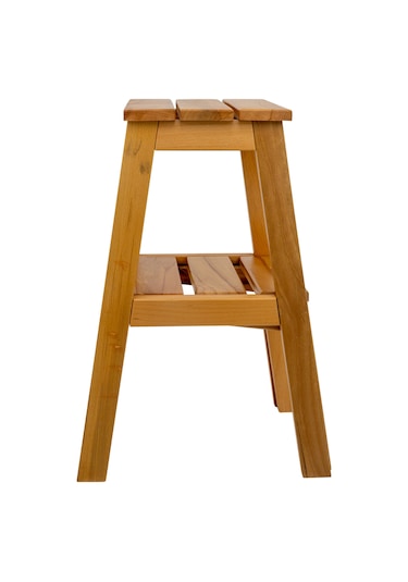 Refilya Masif Ahşap Katlanır Merdiven Tabure Natürel Kayın Ağa...