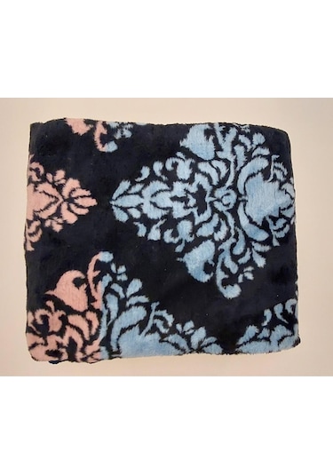 Algelsineve Sanatsal Çift Kişilik Peluş Battaniye Lacivert