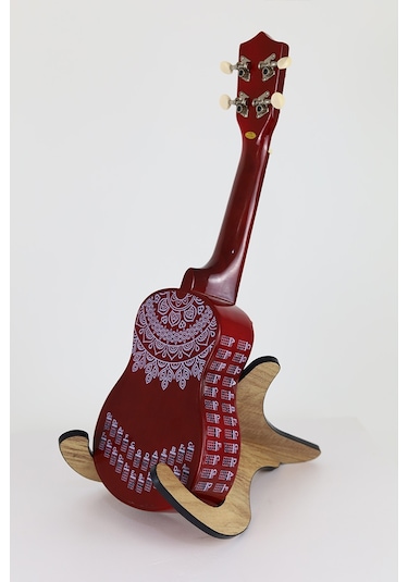 beyaz renk mandala ukulele akor cetveli tablosu stickeri etiketi