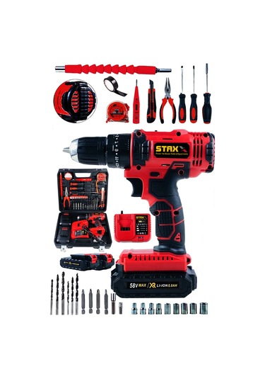 Staxx Power STN242 58V Turbo Şarj Entegrasyonlu Çift Akülü Darbeli Matkap