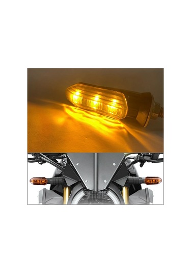 4 Adet Mk-200 3led Vurgu Motosiklet Dönüş Sinyali Işığı Sarı