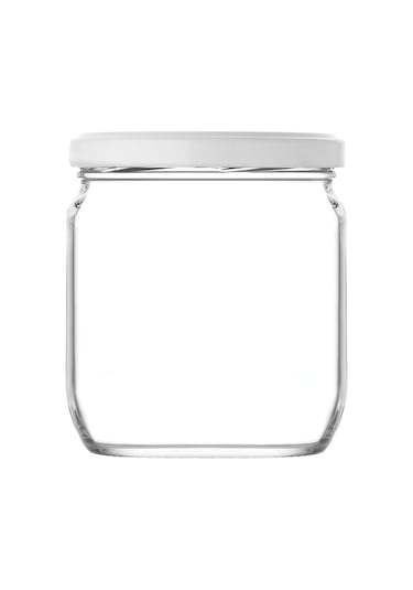 LAV Mercan Cam Kavanoz Tekli Küçük Boy 425 ml Metal Kapaklı (Erzak Saklama/Turşu Kavanozu )