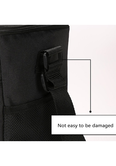 Lemestar Siyah Isı Saklama Çantası - Isıtma/soğutma Fonksiyonu, Su Geçirmez, El/omuz Taşıma, Çalışma/doğa/ Piknik İçin Büyük Kapasite Siyah