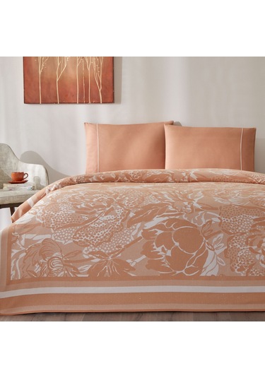 Taç Jakar Idore Çift Kişilik Pike Takımı Somon 000000001000050056 Somon