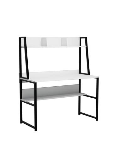 Yesst Momento 120 Cm Raflı Çalışma Masası (447872214) Beyaz