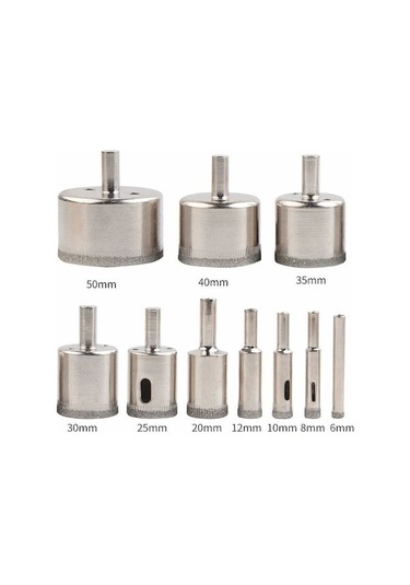 Jeehugo 16 Parça Porfir Matkap Ucu Seti - Cam, Çini, Mermer Ve Seramik Açıcı - Turuncu Konumlandırıcı İle Fonksiyonel