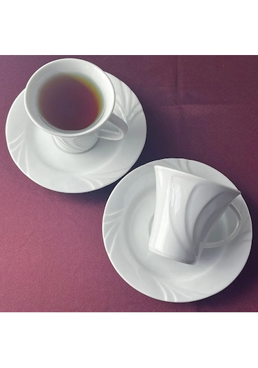 Güral Porselen Soprano 4 Parça Çay Fincan Takımı