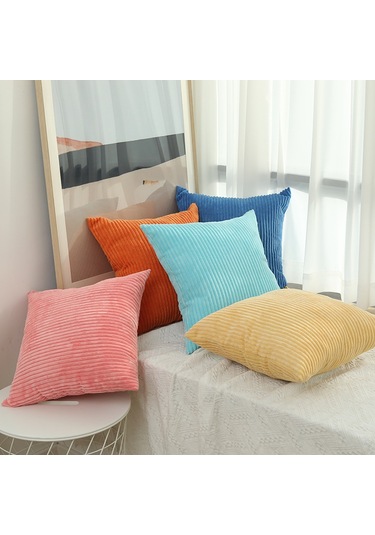 Moveevo Gri 40x40cm Yünlü Kumaş Yastık Kılıfı - Ev Dekorasyonu, Konforlu Koltuk Kılıfı, Çeşitli Renkler, Toptan Satış Diğer