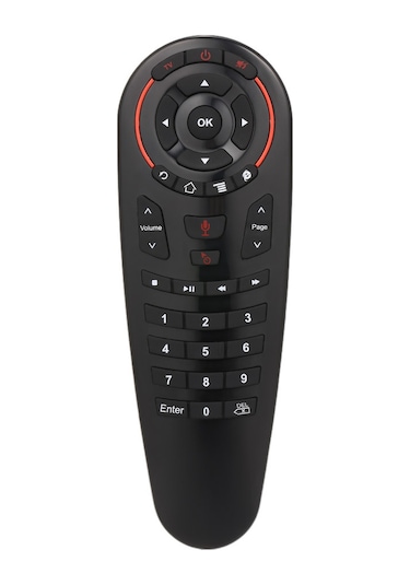 Vkemall 2.4ghz Kablosuz Gyro Kumanda, Ses Kontrol Ve Ir Öğrenme Özelliği, 34 Tuşlu, Android Tv Kutusu/bilgisayar/uyarlanabilir Tv Uyumlu Pil Dahil Değil