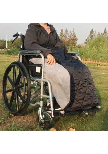 Suntek Tekerlekli Sandalye Battaniyesi Evrensel Uyumlu Siyah Siyah Diğer