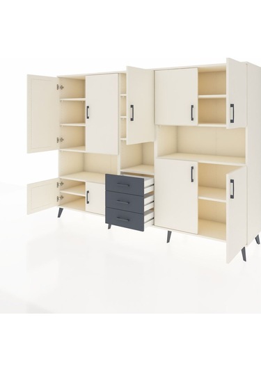 Hyperion Dolap 13 Raflı 3 Çekmeceli 9 Kapaklı 220x44x163 Aytaşı-a Aytaşı-aytaşı/antrasit