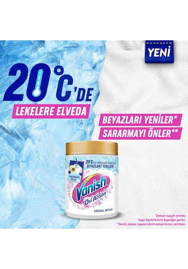 Vanish Oxi Action Beyazlar için Leke Çıkartıcı Deterjan Güçlendirici Toz 970 G
