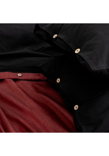 Tek Kişilik %100 Pamuk Ranforce Nevresim Takımı 160x220 Cm Bordo Lastiksiz Çarşaflı Bordo