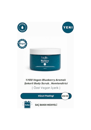 Lucille %100 Vegan Blueberry Aromalı Vücut Scrub 250 ML