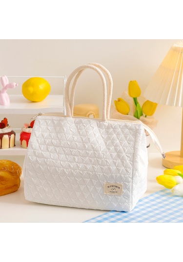 Termal Ve Soğuk Öğle Yemeği Çantası Çantası-beyaz Kapalı Beyaz - Bej