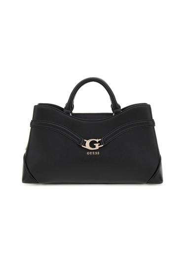 Kadın Metal Aksesuarlı Kanat Detaylı El Çantası - Siyah Siyah