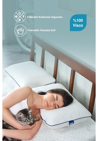 Megalüks Boyun Fıtığı İçin Mega Boy Visco Yastık 59x39x15cm