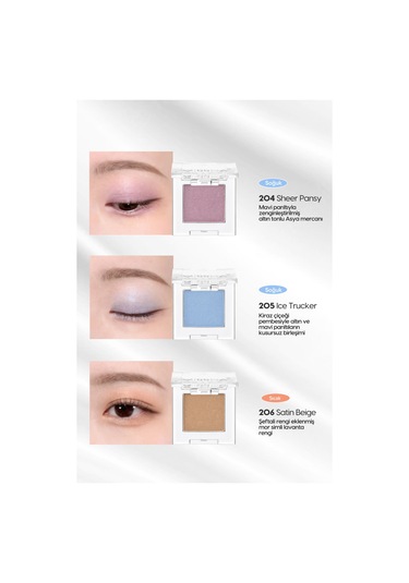 Uzun Süre Kalıcı Kolay Uygulanan Işıltılı Tekli Far Modern Shadow Shimmer 202 Pinky Sunray 202