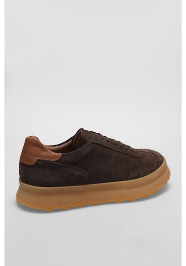 Lufian Adam Erkek Deri Sneaker Ayakkabı Kahverengi Kahverengi 112230207100400 Kahverengi