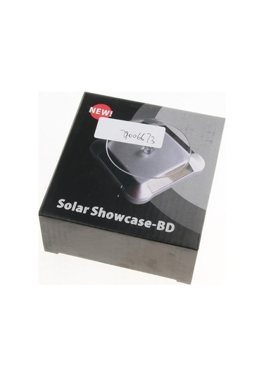 Trendooze Takı Tabla Standı Siyah Led Işık İçin Güneş Enerjili Ekran Döner Döner İg