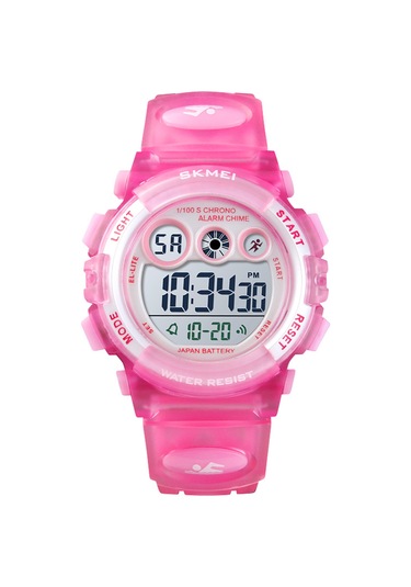 Yunboo Skmeı 1451 Çocuklar İçin Dijital Saat - 50m Su Geçirmez, Gösterge Işıklı, Alarmlı, Kronometreli Sporluk Öğrenci Kol Saati Pembe Çok Renkli