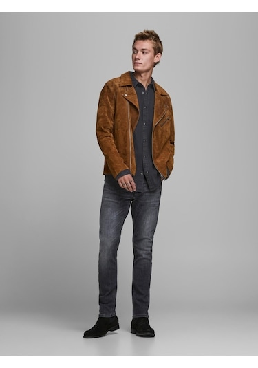 Jack Jones Erkek Denim Gömlek Jjesherıdan 12138115 Siyah