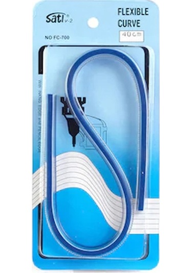 Sati Kobra Cetvel Flexible Curve 50 CM Mavi