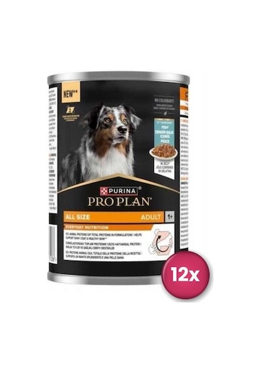 Pro Plan Jöle İçinde Balıklı Yetişkin Köpek Konservesi 400 Gr X 12 Adet