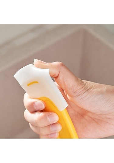 1/2 Adet Mutfak Silikon Yumuşak Kazıyıcı Yemek Kirli Kızartma Tavası Bulaşık Tencere Temizleme Spatula Yıkama Aletleri Mutfak Aletleri Sarı