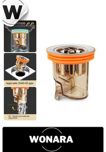 Premium Mutfak Banyo Uyumlu Dn40-dn50 Borular İçin Koku Ve Geri Akış Önleyici Gider Tahliye Aparatı