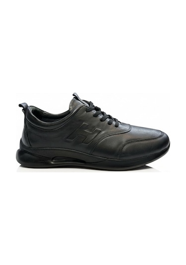 Dosa Shoes H Erkek Deri Casual Ayakkabı 01-siyah