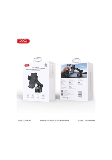 Wx043 15w Araç İçi Kablosuz Şarj Cihazı Vantuzlu Model - Telefon Tutucu