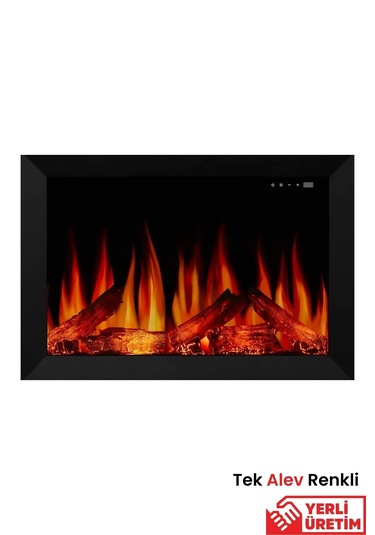 Magel 80 Elektrikli Şömine - Isıtıcısız, Metal Çerçeveli, Tek Ren