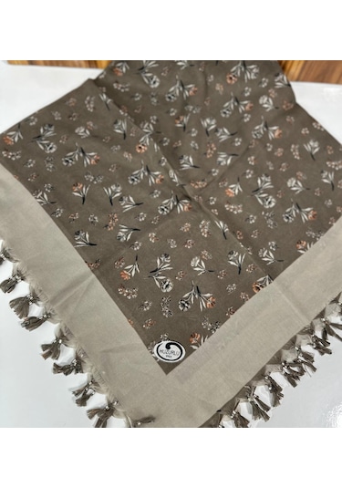 Sökme Boncuklu Pamuk Yazma - 05647 KAhverengi