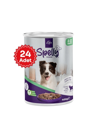 Spelly Premium Kuzulu Yavru Köpek Konservesi 24 x 400 G
