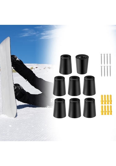 Homyl 8 Parça Dikey Kayak Askısı Snowboard Düzenleyici Siyah