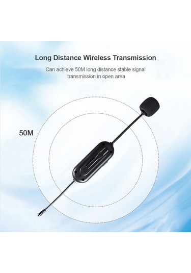 Springsun Mikrofon Uhf Kablosuz Mikrofon Klipsli Mikrofon 50m Etkili İletim Pil 3.5mm Trrs Fiş
