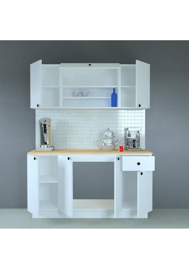 Mobilique Ahşap Mdf Tezgahlı Hazır Mutfak 160 CM 600-00-192