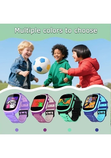 Trendooze Gaojunshop01 2025 Çocuk Akıllı Saati, Mor Mor, Hd Kamera, Eğitici Oyunlar Mor