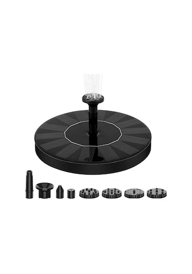 Geeksen Güneş Enerjili Çeşme Havuz Bahçe Su Çeşmesi Yüzen Çeşme Açık Kuş Banyosu Avlu Çeşmesi 13cm