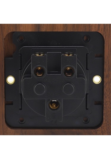Ranyeek 16a Siyah Ceviz Ahşap Duvar Soketi, Dayanıklı Ve Çevre Dostu, Geleneksel Tarz Elektrik Prizi Ve Anahtar Paneli