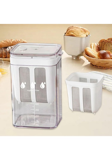 Homyl Gıda Süzgeci Yoğurt Filtresi Soya Ev Suyu İçin Yeniden Beyaz