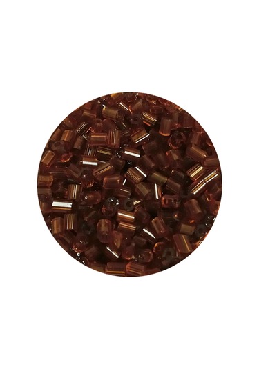 Kesme Cam Boncuk 2mm - 20 Gram - Şeffaf Açık Kahve -bnc343