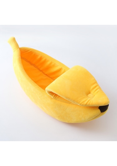 Geeroyoo Muz Şeklinde Kedi Köpek Kafesi Sarı