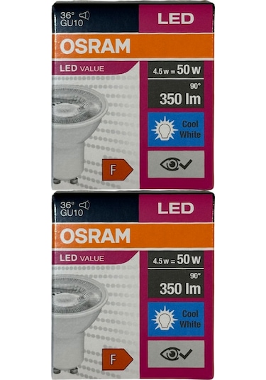 Osram 4.5w 50w 4000k Günışığı Gu10 Duylu Par16 Led Spot 2 Adet