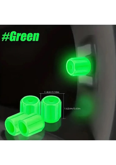 Citroen C-elysee İle Uyumlu Logolu Yeşil Fosforlu Gece Parlayan Sibop Kapağı