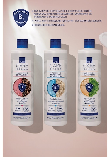 Care Derma Besleyici + Ekstra Sıkılaştırma Etkili Peptit Ve Kahve İçeren Vu Cut Losyonu 400ml