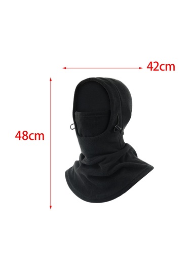 Suntek Kış Balaclava Termal Sıcak Hood Yürüyüş Siyah Siyah