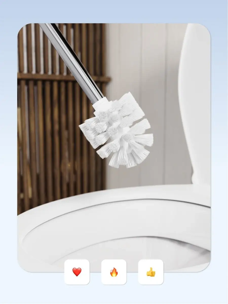 Fora Beyaz Tuvalet Fırçası, Şişesiz Tuvalet Fırçası 11004574 Krom